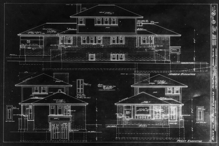 Elevations
House for Henry G. Goosman
circa 1909