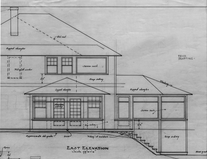 Elevation
Summer House for W. B. Hathaway, alterations
circa 1910