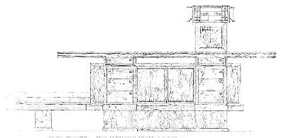 Detail drawing, front elevation of sofa table
House for E. P. Irving
Frank Lloyd Wright, architect
Hermann V. von Holst, architect
Marion Mahony Griffin, associated architect
Decatur, Illinois