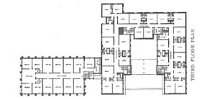 Third floor plan, bank building
City National Bank
Frank Lloyd Wright, architect
Mason City, Iowa