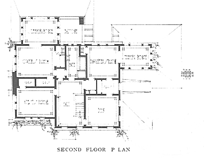 Second floor plan
House for Felber
Percy Dwight Bentley, architect
La Crosse, Wisconsin