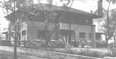 Exterior, left perspective view
House for Felber
Percy Dwight Bentley, architect
La Crosse, Wisconsin