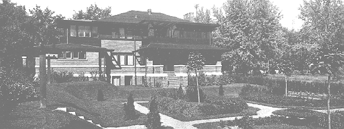 Exterior, rear perspective view from garden
House for Felber
Percy Dwight Bentley, architect
La Crosse, Wisconsin