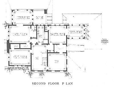 Second floor plan
House for Felber
Percy Dwight Bentley, architect
La Crosse, Wisconsin