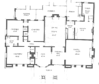 First floor plan
Donan residence
Trost and Trost, architects
El Paso, Texas
