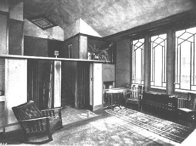Living room
House for Hurd Comstock
Walter Burley Griffin and Marion Mahony Griffin,
architects
Evanston, Illinois