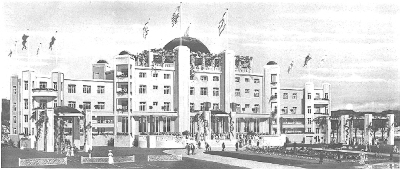 Presentation rendering
Design for a Hotel of Concrete
George W. Maher, architect