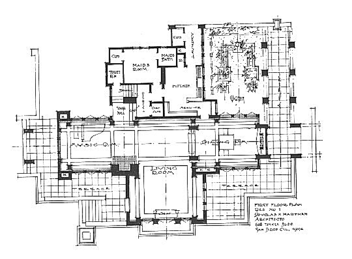 First floor plan
House
Douglas and Hartman, architects
Los Angeles, California