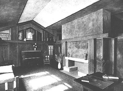 Living room
House
Walter Burley Griffin and Marion Mahony Griffin,
architects
Edwardsville, Illinois