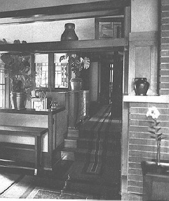Interior, stair hallway
House for D. M. Amberg
Hermann V. von Holst, architect
Marion Mahony Griffin, associated architect
Grand Rapids, Michigan