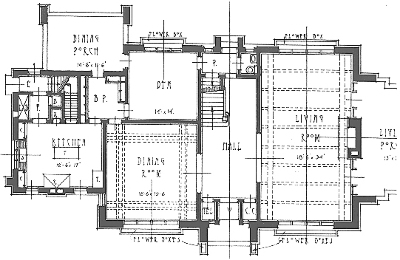 First floor plan
House for Henry Salzer
Percy Dwight Bentley, architect
La Crosse, Wisconsin
