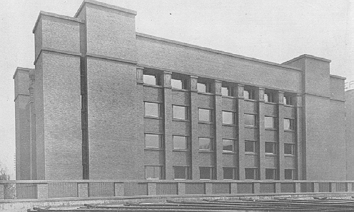 Exterior perspective, side view
Administration Building for the Larkin Company
Frank Lloyd Wright, architect
Buffalo, New York