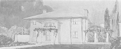 Presentation rendering
Emil Rudolph residence
George W. Maher, architect
Highland Park, Illinois