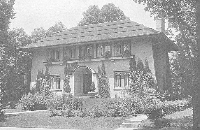 Exterior perspective
House for Henry W. Schulz
George W. Maher, architect
Kenilworth, Illinois