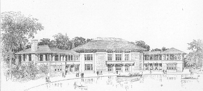 Presentation rendering
Refectory, Lincoln Park
Dwight Perkins, architect
Chicago, Illinois