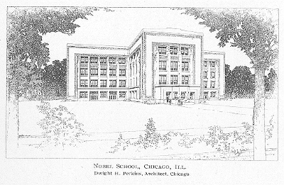 Presentation rendering
Nobel School
Dwight Perkins, architect
Chicago, Illinois