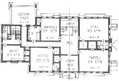 Second floor plan
House for Henry Salzer
Percy Dwight Bentley, architect
La Crosse, Wisconsin