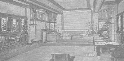 Presentation rendering
House for H. J. Ullman
Frank Lloyd Wright, architect
Oak Park, Illinois
