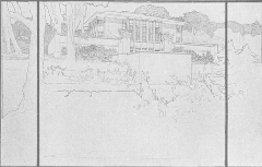 Presentation rendering
House for Thomas Paul Hardy
Frank Lloyd Wright, architect
Racine, Wisconsin
