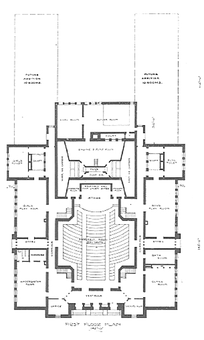 First floor plan
George W. Tilton Public School
Dwight Perkins, architect
Chicago, Illinois
