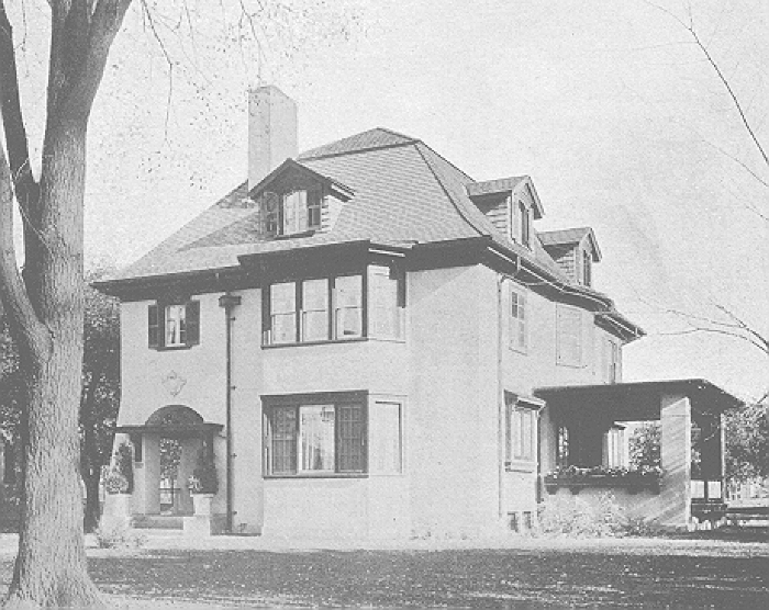 Exterior perspective
House for Albert Eastwood
Claude Bragdon, architect
Rochester, New York
