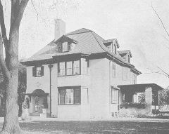 Exterior perspective
House for Albert Eastwood
Claude Bragdon, architect
Rochester, New York