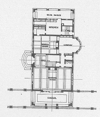 First floor plan
House for E. B. Blinn
George W. Maher, architect
Pasadena, California