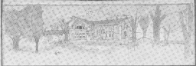 Presentation rendering
House for A. J. Mason
Hermann V. von Holst, architect
Flossmore, Illinois