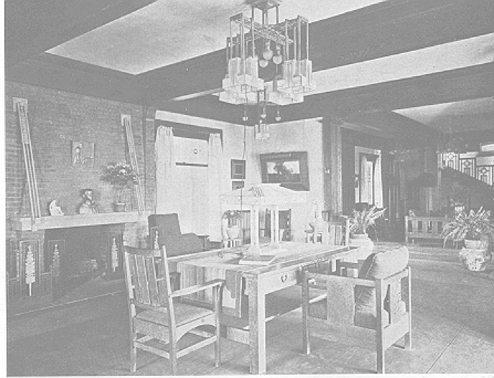 Interior, dining room
Harry Rubens residence
George W. Maher, architect
Glencoe, Illinois