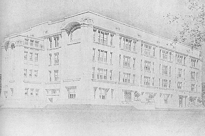 Presentation rendering
School for the Chicago Board of Education
Dwight H. Perkins, architect
Chicago, Illinois