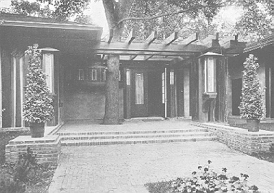 Exterior detail, front entrance
Village Hall
George W. Maher, architect
Kenilworth, Illinois