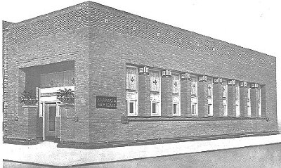 Exterior, perspective view
H. C. Adams and Company Building
Louis Henri Sullivan, architect
Algona, Iowa