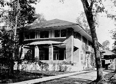 Exterior perspective
House for E. J. Baker
George W. Maher, architect
Kenilworth, Illinois