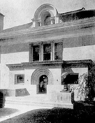 Exterior detail, front entrance
House for Arthur B. Leach
George W. Maher, architect
South Orange, New Jersey
