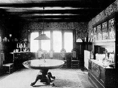 Interior, dining room
House for C. K. Parmerlee
George W. Maher, architect
Kenilworth, Illinois