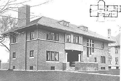 Exterior, perspective view
O. J. Hager residence
Spencer and Powers, architects
Chicago, Illinois