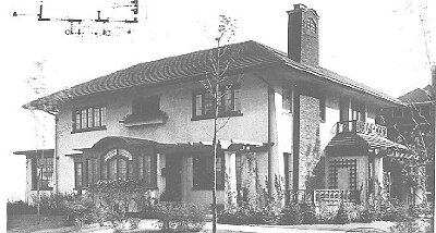 Exterior, perspective view
Sidney Ossoski residence
George W. Maher, architect
Chicago, Illinois
