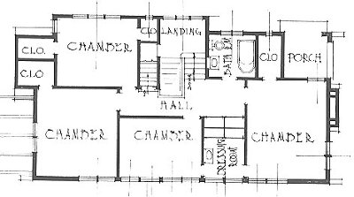 First floor plan
House for Henry W. Shultz
George W. Maher, architect
Kenilworth, Illinois;Second floor plan
House for Henry W. Schulz
George W. Maher, architect
Kenilworth, Illinois