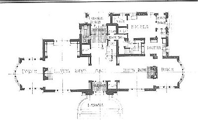 First floor plan
J. Hall Taylor residence
George W. Maher, architect
Oak Park, Illinois