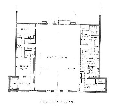 Second floor plan
Gymnasium
Northwestern University
George W. Maher, architect
Evanston, Illinois