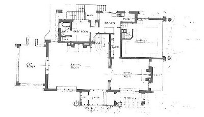 First floor plan
Sidney Ossoski residence
George W. Maher, architect
Chicago, Illinois