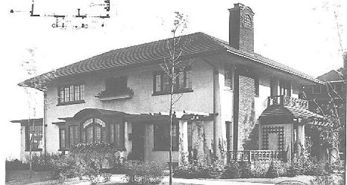Exterior, perspective view
Sidney Ossoski residence
George W. Maher, architect
Chicago, Illinois