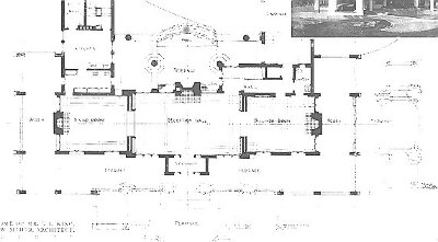 First floor plan
Summer house for E. L. King ("Rockledge")
George W. Maher, architect
Winona, Minnesot