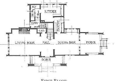 First floor plan
H. Scarborough residence
George W. Maher, architect
Highland Park, Illinois